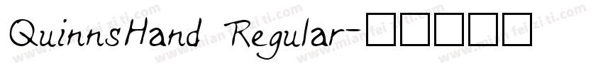 QuinnsHand Regular字体转换